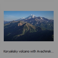 Koryaksky volcano with Avachinsky behind